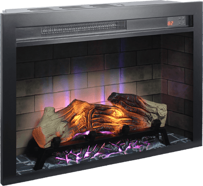 28 inch Electric Fireplace Insert, multicolored flames