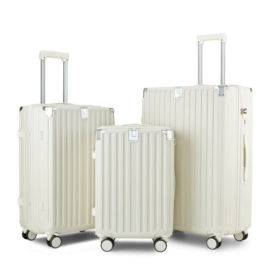 Three-piece luggage set - Durable three-piece family travel trolley suitcase set, large capacity, quiet spinner wheels, luggage set. 3-piece set combination &
