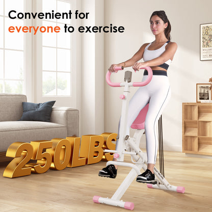 Foldable Squat Rowing Machine supports up to 250 lbs, perfect for convenient home exercise for all fitness levels.