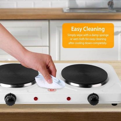 Cooking electric heating plate, 2-burner electric stove, 2000 watt portable electric stove, glass stove, easy to clean, suitable for RV/home/camping 110V