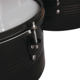 Percussion 13" & 14" Timbales Drum Set with Stand and Cowbell Black