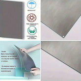 Metal sheet with waterproof, high-temperature resistant, and environmentally friendly properties, held by a hand.