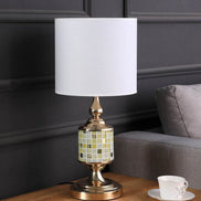 23' Layla Rose Gold Bohemian Glass Mosaic Modern Table Lamp