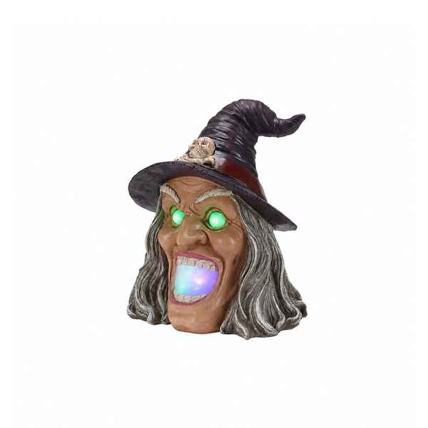 Halloween Witch Decor with LED Light & Mist Effect

