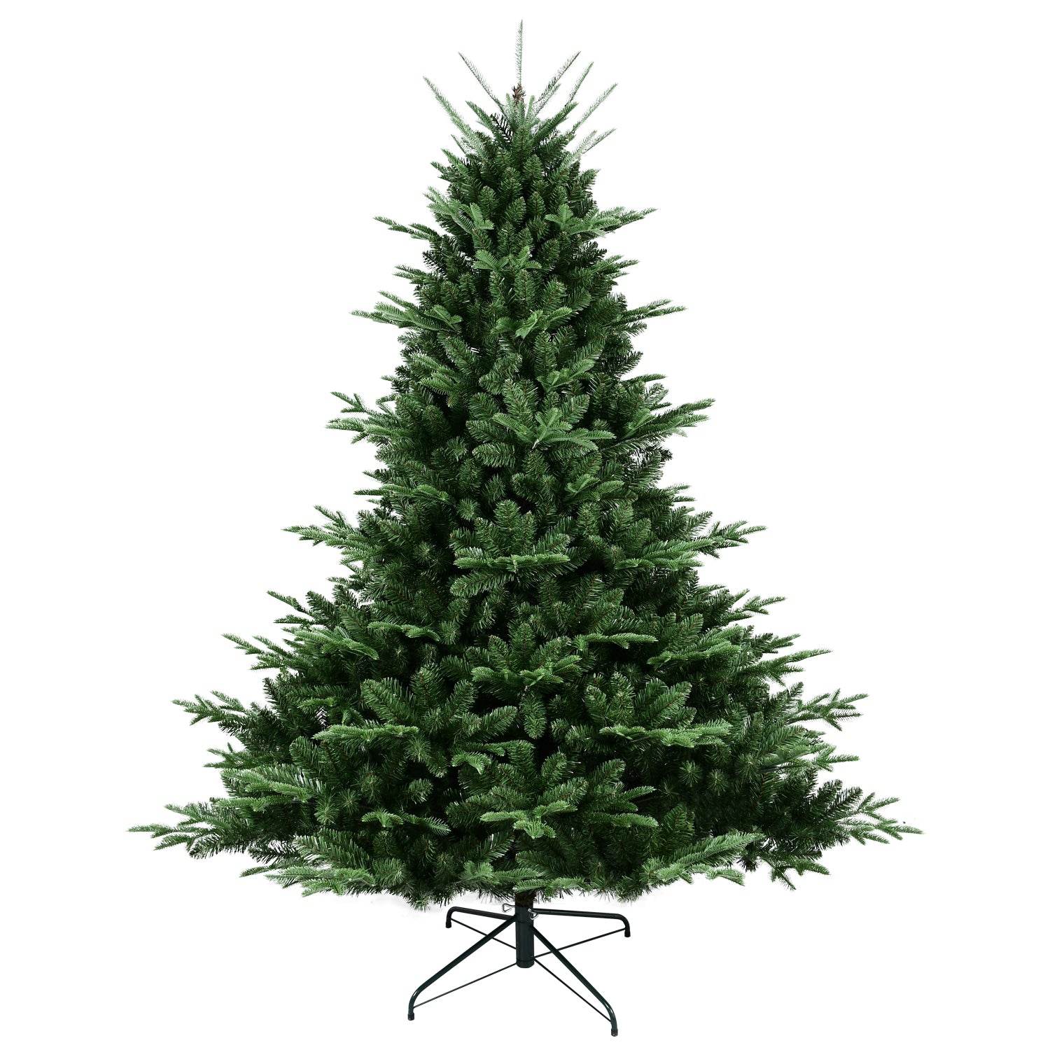 Full-Shaped 6FT Christmas Tree with 1673 Tips – PE/PVC Mixed Needles, Wide Base for Large Spaces, Hinged Structure for Easy Setup, Metal Stand for Strong Support*