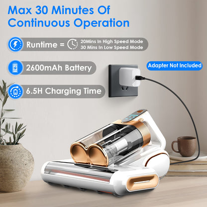 Cordless Mattress Vacuum Cleaner with 16KPA Suction
