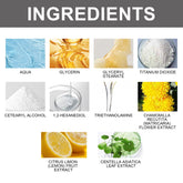 List of ingredients with corresponding images and names on a white background