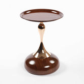 Mermaid Tail End Coffee Table Round Side Table, Modern Metal Pedestal Table, Minimalist Accent Table for Small Spaces, Drink Martini Table Decoration for Living Room