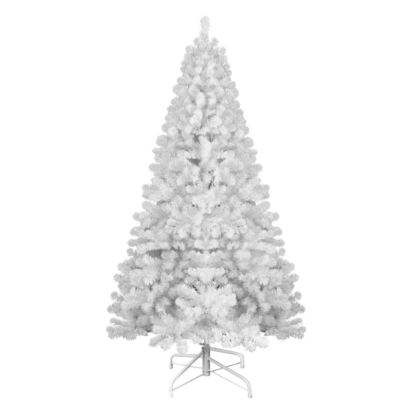 4ft White Christmas Tree with Memory Wire, 328 Tips Hinged Artificial PVC Tree, Easy Assembly Holiday Xmas Tree for Indoor Decor (Ornaments Not Included)