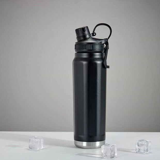 New 304 stainless steel space kettle double-layer vacuum insulated cup outdoor portable portable sports kettle