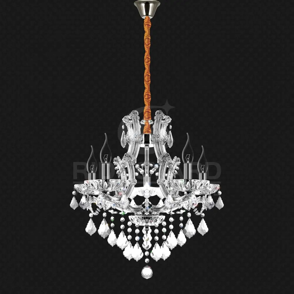 5 Lights Crystal Chandelier Light Fixture Crystal Ceiling Lamp With K9 Crystal MLNshops]