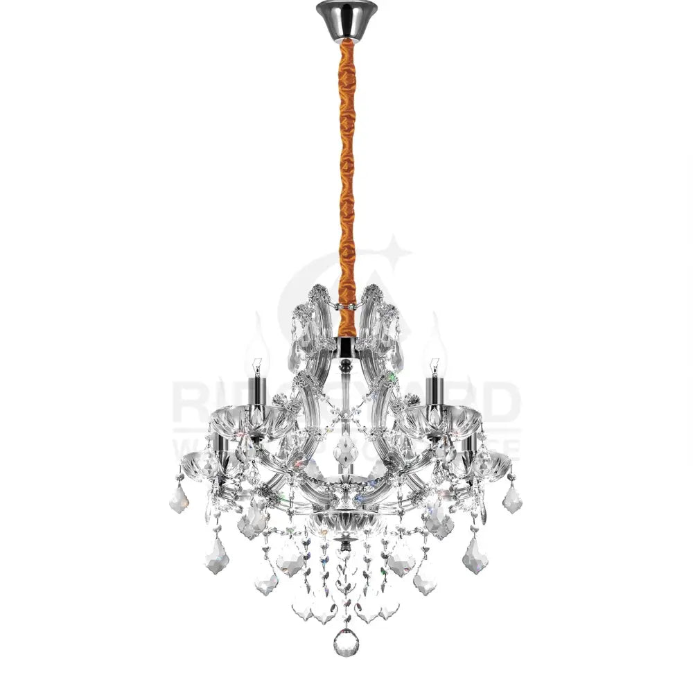 5 Lights Crystal Chandelier Light Fixture Crystal Ceiling Lamp With K9 Crystal MLNshops]