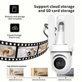 Home security camera with app control, real-time alerts, and 360-degree rotation