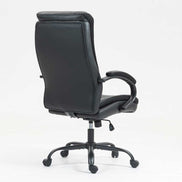 Angled rear view of PU Material Office Chair 9131HJ-PU-KD showing sleek PU finish and supportive backrest for office use.