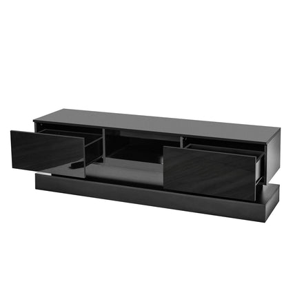 MLNshops 51 Inch Black TV Stand for Lounge with LED Light