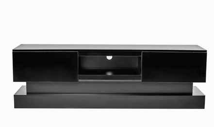 MLNshops 51 Inch Black TV Stand for Lounge with LED Light