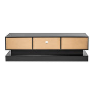 MLNshops 51 Inch Black TV Stand for Lounge with LED Light