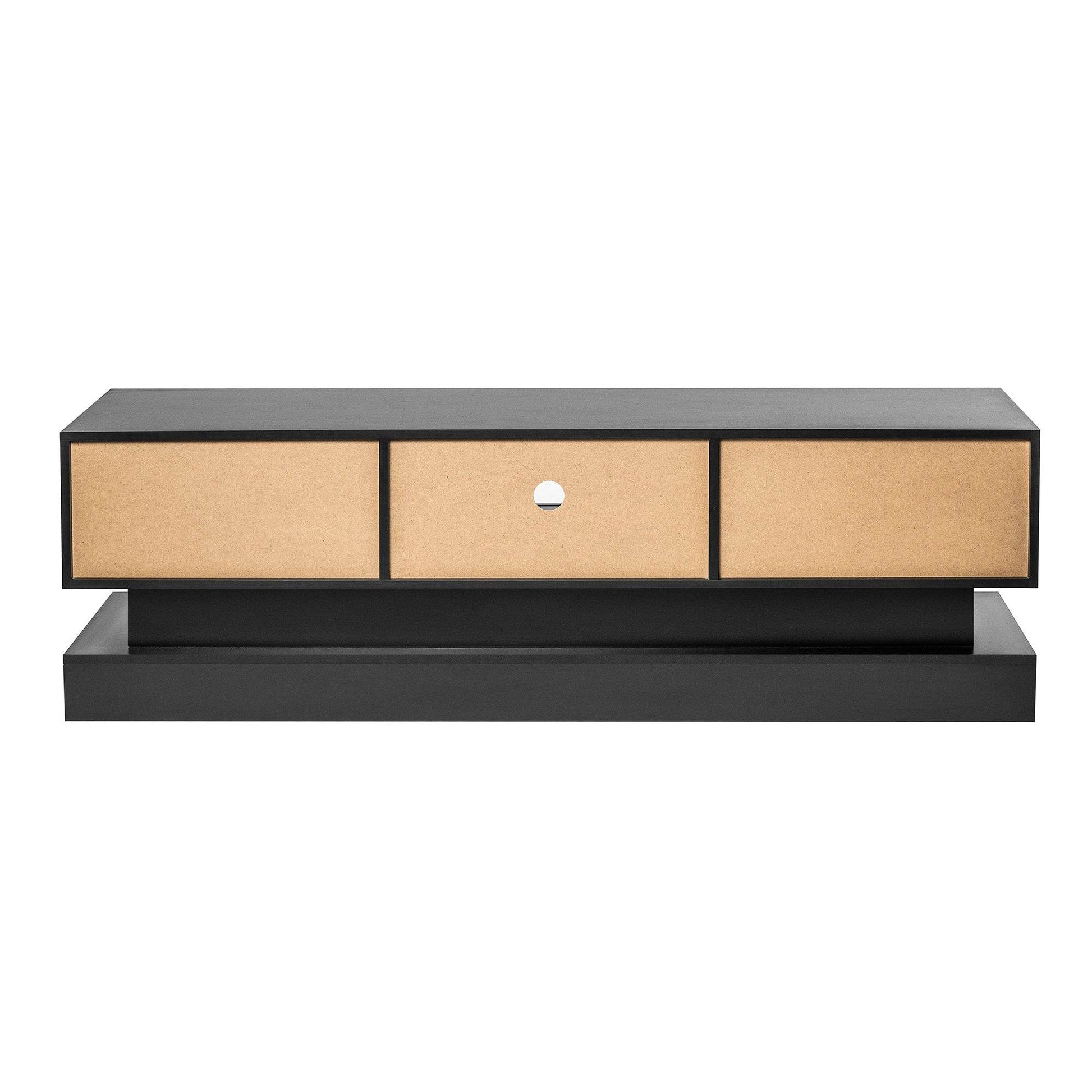 MLNshops 51 Inch Black TV Stand for Lounge with LED Light