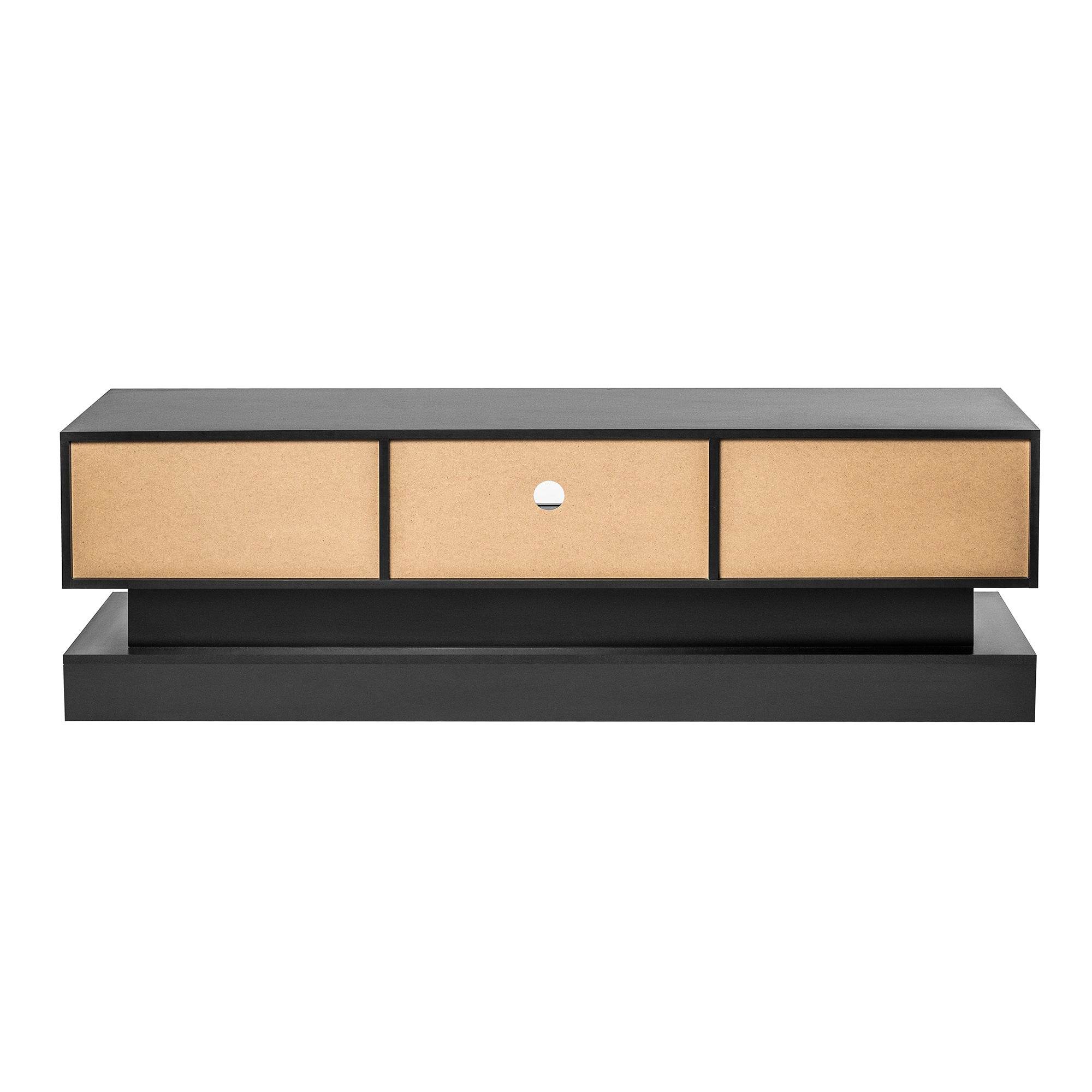 MLNshops 51 Inch Black TV Stand for Lounge with LED Light