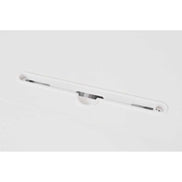 Close-up of cable management slot on adjustable standing laptop desk. Keeps workspace organized and clutter-free.