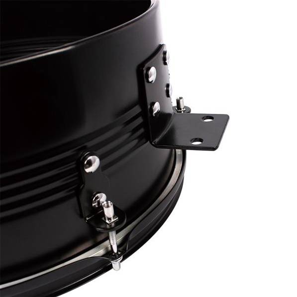 Percussion 13" & 14" Timbales Drum Set with Stand and Cowbell Black