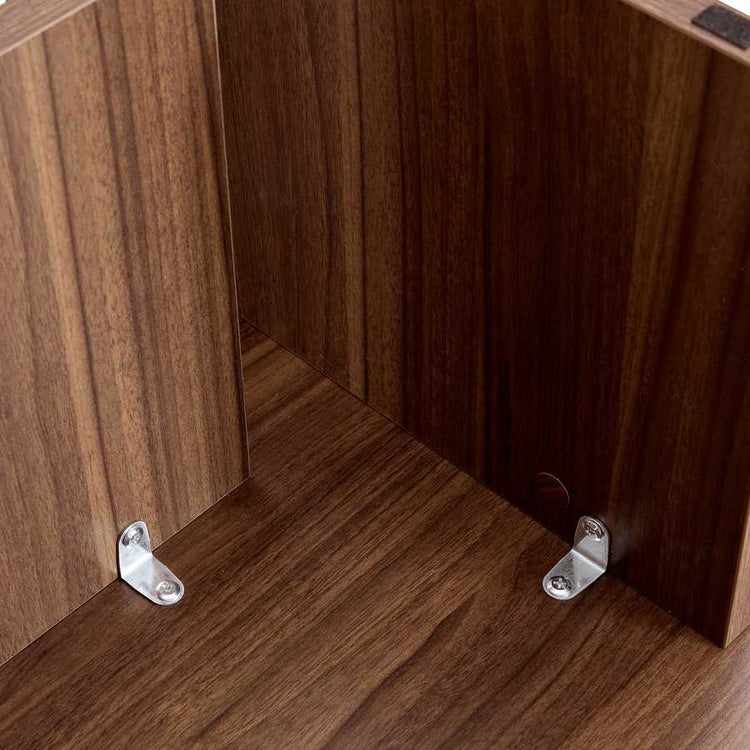Versatile Walnut-Finished MDF Round Coffee Table