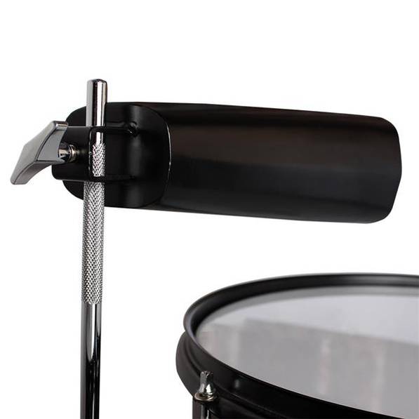 Percussion 13" & 14" Timbales Drum Set with Stand and Cowbell Black