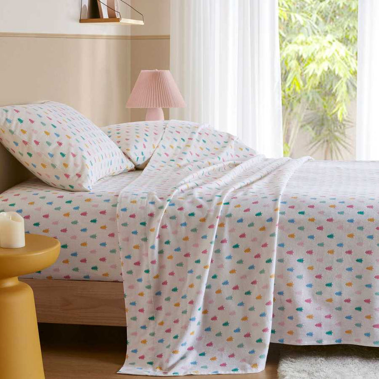 Cotton Flannel Pigment Printed Sheet Set