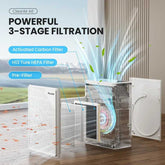 (2 PCS) VEWIOR H13 True HEPA Replacement Filter for ClearAir-A6 Air Purifier, Captures 99.97% Dust, Smoke, Pet Dander, Compatible with A6 Model