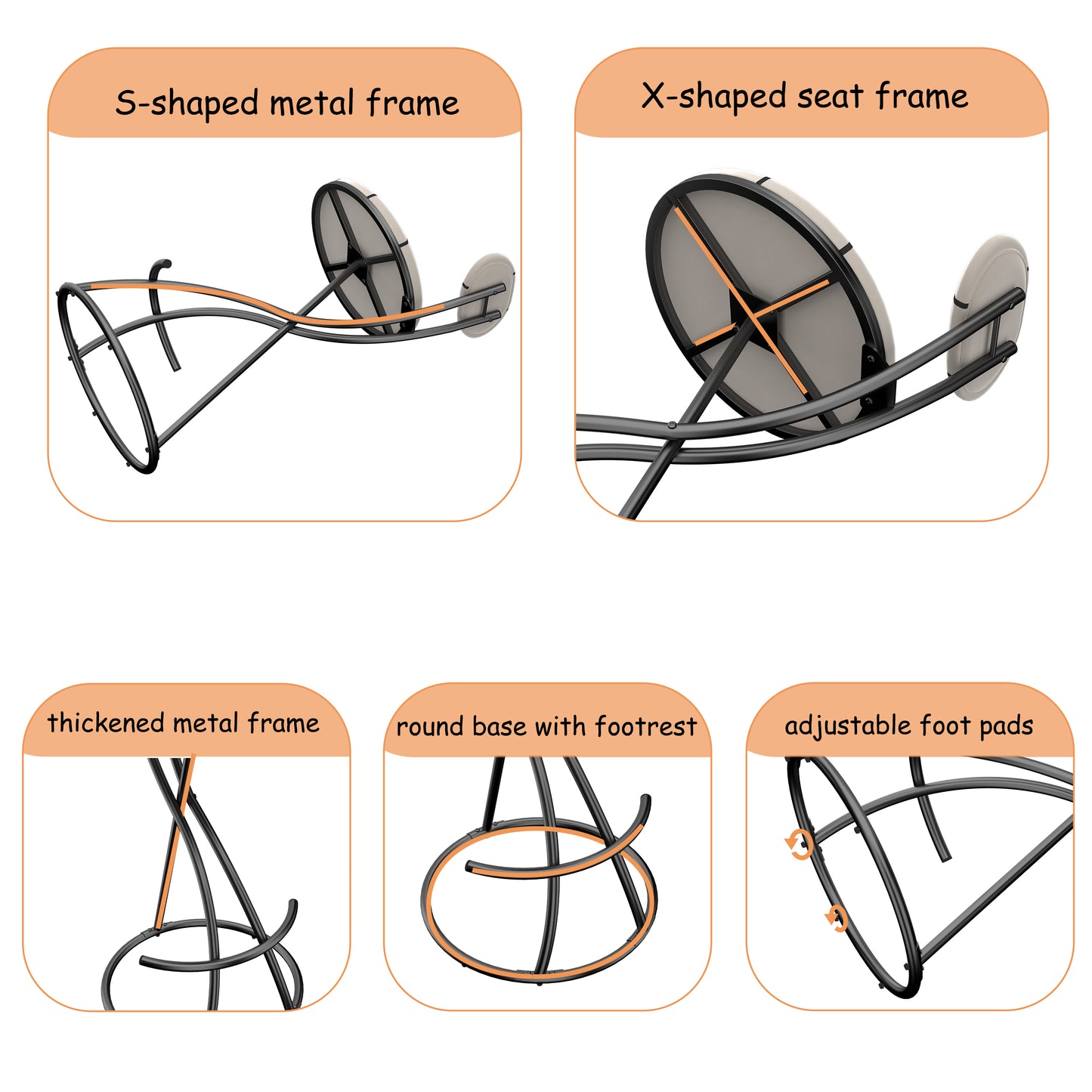 Upholstered Bar Stools Set of 2 Striped Counter Height Barstools Modern Velvet Dining Chairs for Kitchen Island, Living Room (Black & Stripe)