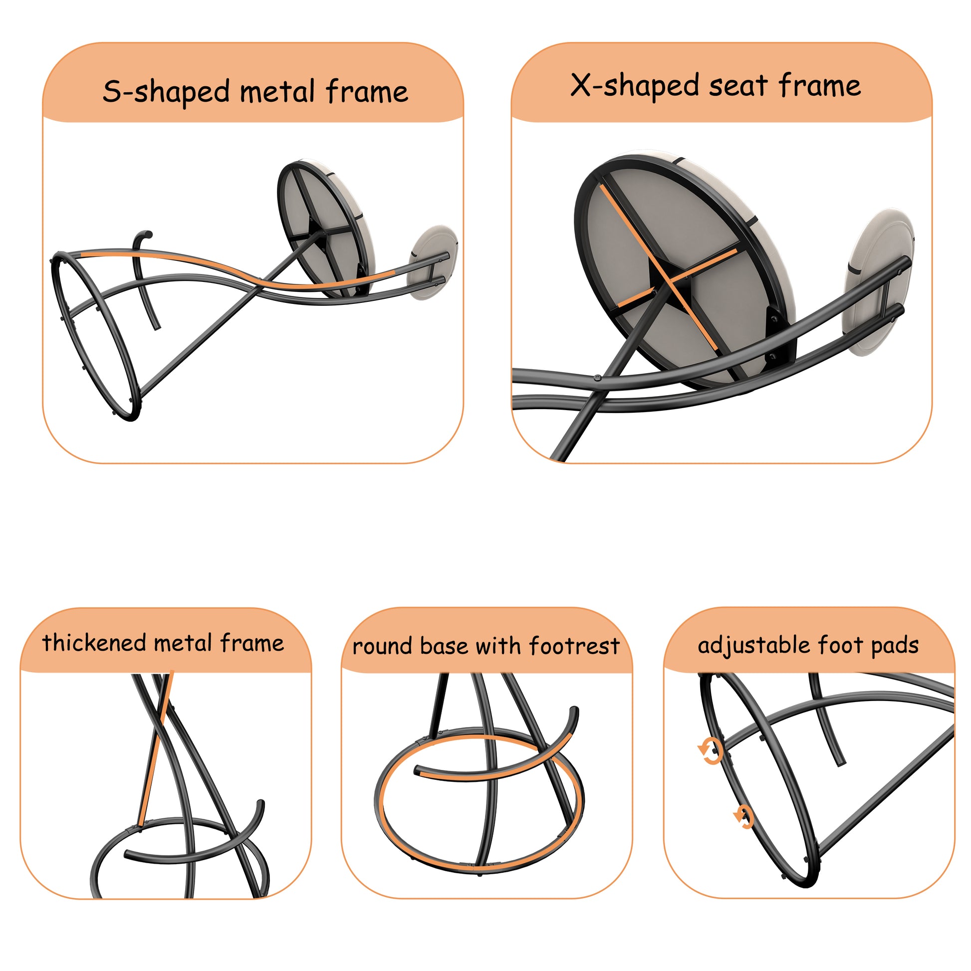 Upholstered Bar Stools Set of 2 Striped Counter Height Barstools Modern Velvet Dining Chairs for Kitchen Island, Living Room (Black & Stripe)