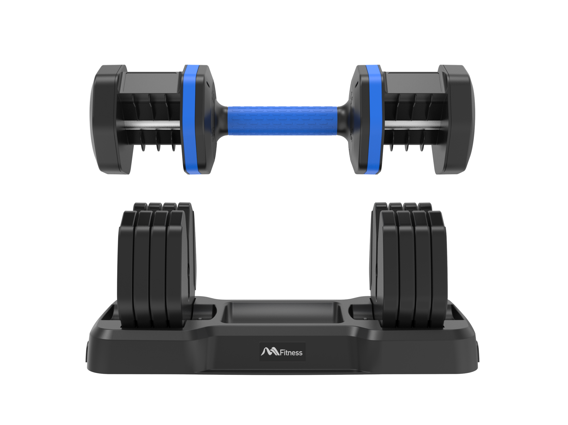 55lb Single Dumbbell with Anti-Slip Handle, Fast Adjust Weight by Turning Handle with Tray, Exercise Fitness Dumbbell Suitable for Full Body Workout MLNshops