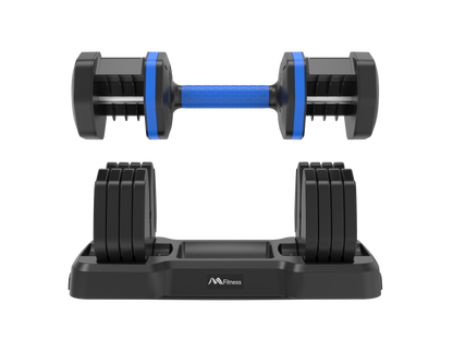 55lb Single Dumbbell with Anti-Slip Handle, Fast Adjust Weight by Turning Handle with Tray, Exercise Fitness Dumbbell Suitable for Full Body Workout MLNshops
