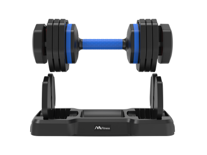 55lb Single Dumbbell with Anti-Slip Handle, Fast Adjust Weight by Turning Handle with Tray, Exercise Fitness Dumbbell Suitable for Full Body Workout MLNshops