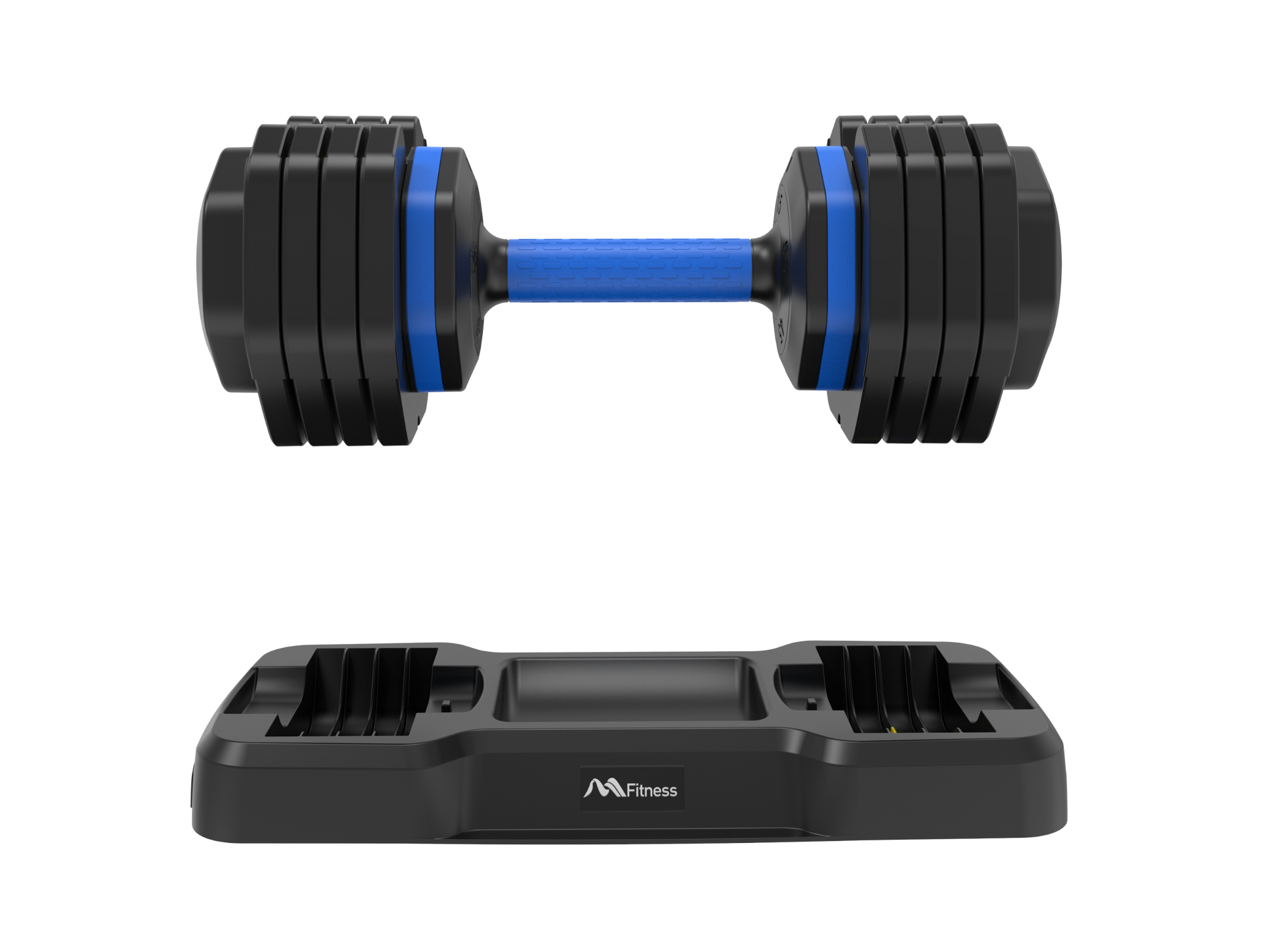 55lb Single Dumbbell with Anti-Slip Handle, Fast Adjust Weight by Turning Handle with Tray, Exercise Fitness Dumbbell Suitable for Full Body Workout MLNshops