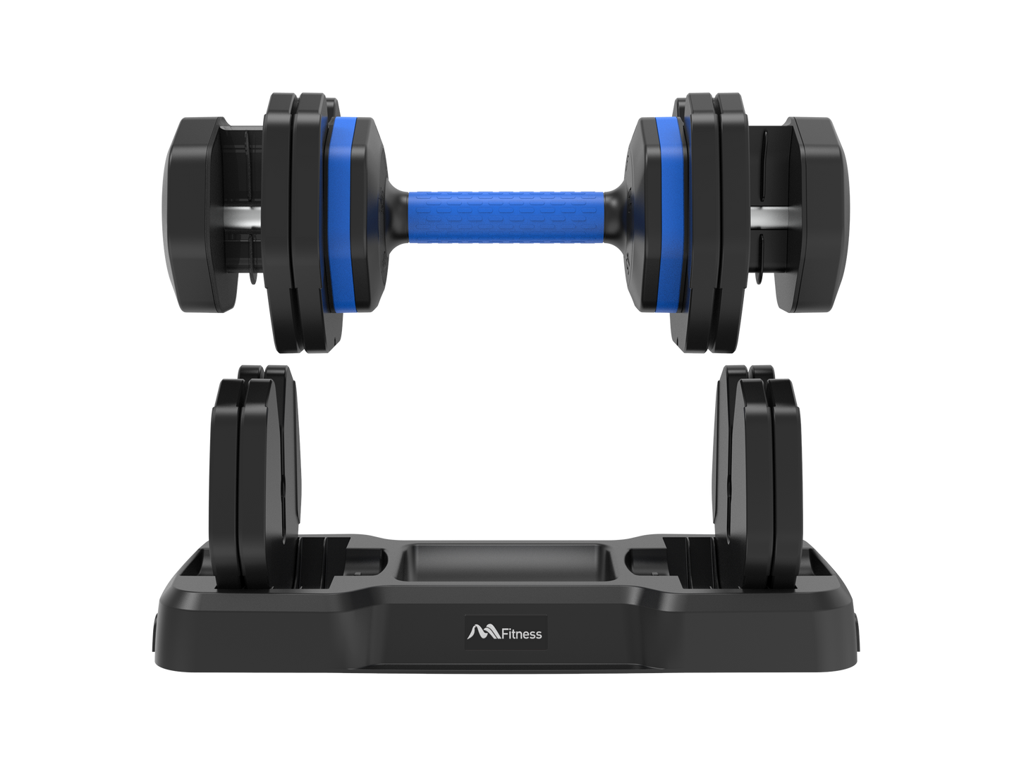 55lb Single Dumbbell with Anti-Slip Handle, Fast Adjust Weight by Turning Handle with Tray, Exercise Fitness Dumbbell Suitable for Full Body Workout MLNshops