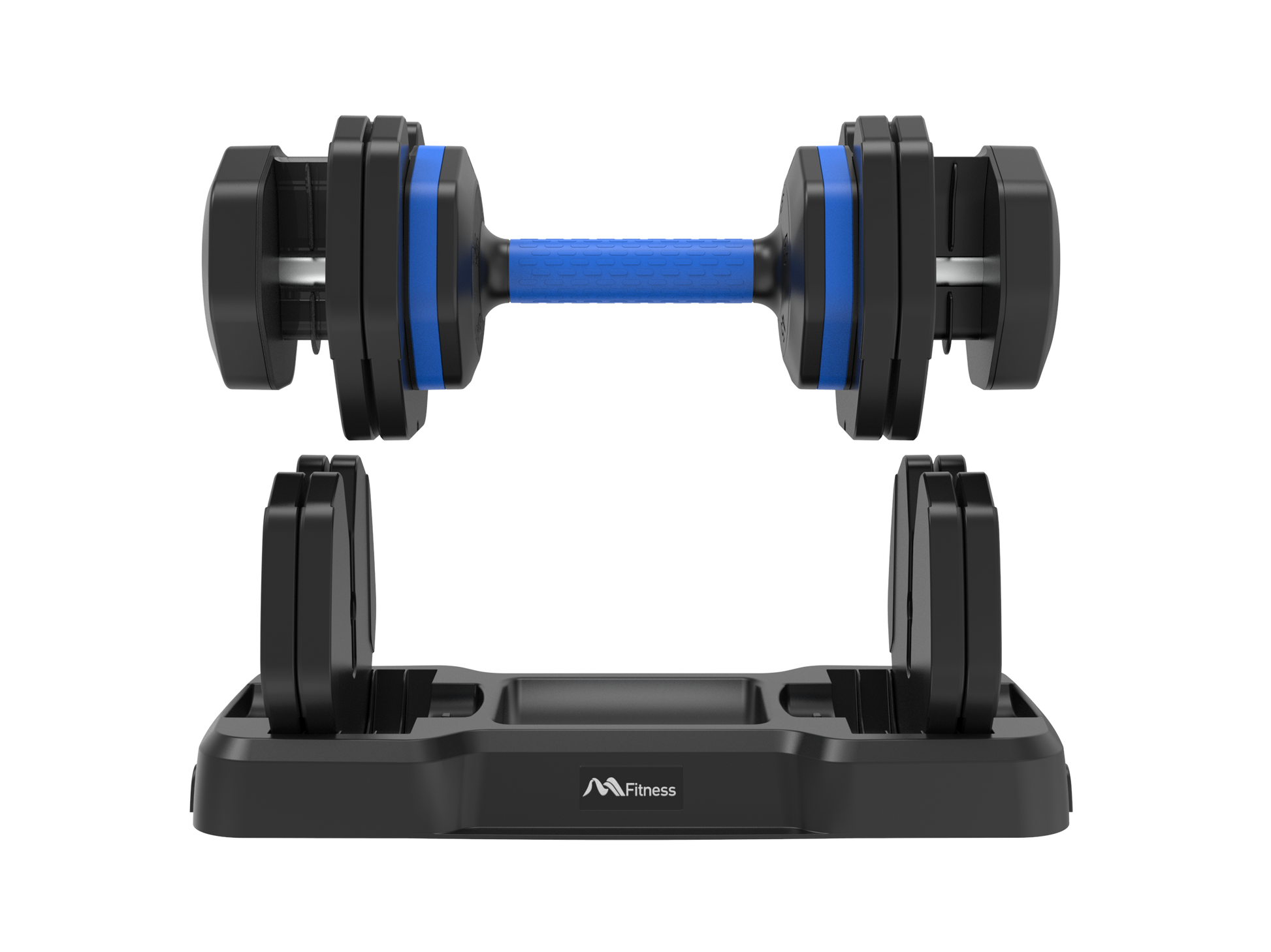 55lb Single Dumbbell with Anti-Slip Handle, Fast Adjust Weight by Turning Handle with Tray, Exercise Fitness Dumbbell Suitable for Full Body Workout MLNshops