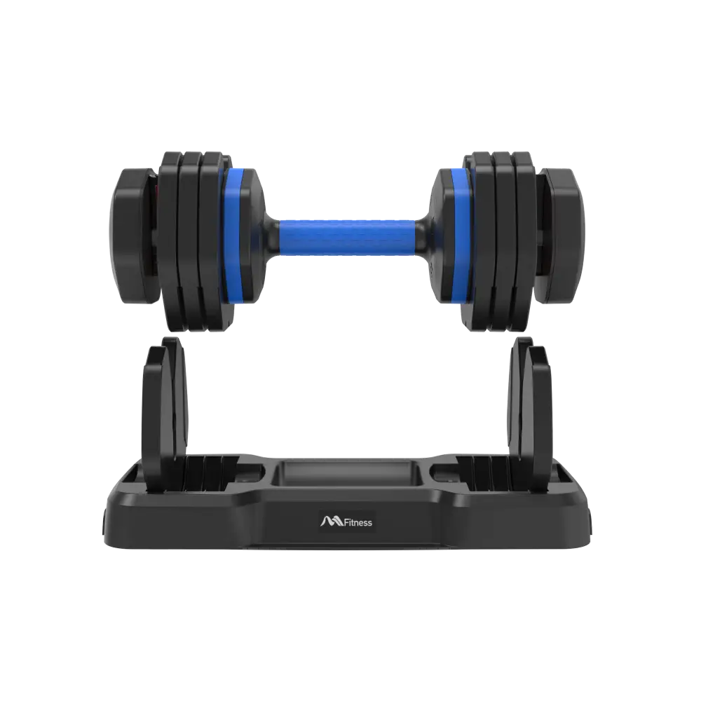 55lb Single Dumbbell with Anti-Slip Handle, Fast Adjust Weight by Turning Handle with Tray, Exercise Fitness Dumbbell Suitable for Full Body Workout MLNshops]