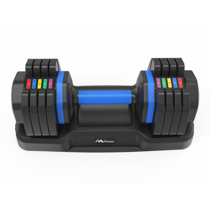 55lb Single Dumbbell with Anti-Slip Handle, Fast Adjust Weight by Turning Handle with Tray, Exercise Fitness Dumbbell Suitable for Full Body Workout MLNshops]