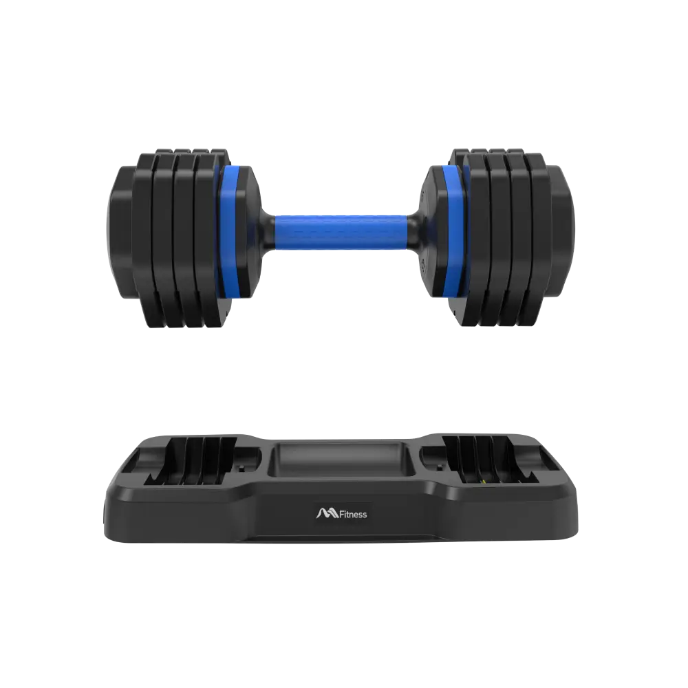 55lb Single Dumbbell with Anti-Slip Handle, Fast Adjust Weight by Turning Handle with Tray, Exercise Fitness Dumbbell Suitable for Full Body Workout MLNshops]