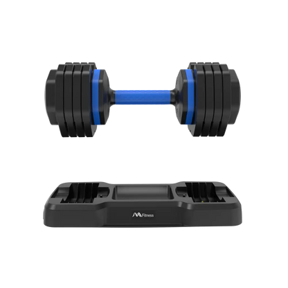 55lb Single Dumbbell with Anti-Slip Handle, Fast Adjust Weight by Turning Handle with Tray, Exercise Fitness Dumbbell Suitable for Full Body Workout MLNshops]