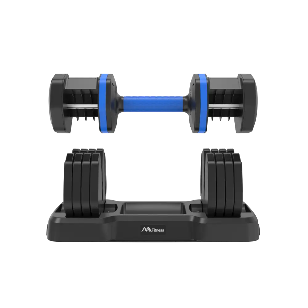 55lb Single Dumbbell with Anti-Slip Handle, Fast Adjust Weight by Turning Handle with Tray, Exercise Fitness Dumbbell Suitable for Full Body Workout MLNshops]