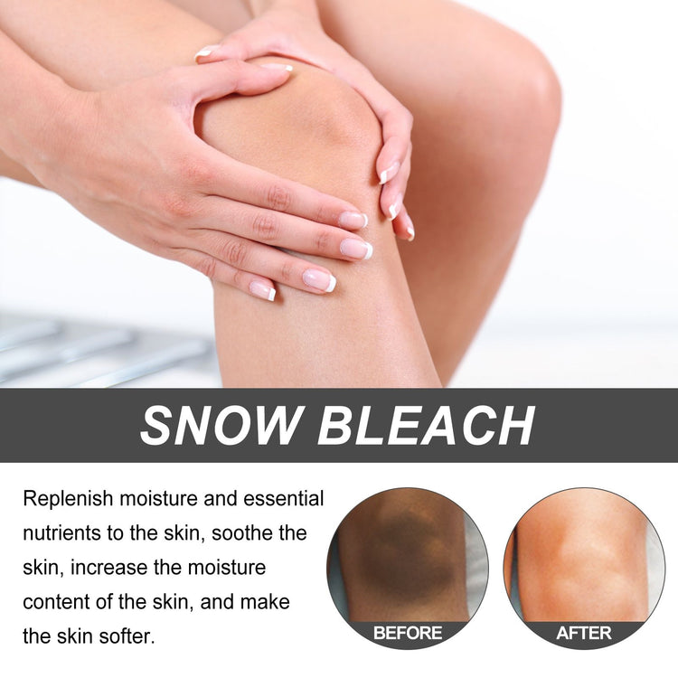 Person holding knee with &