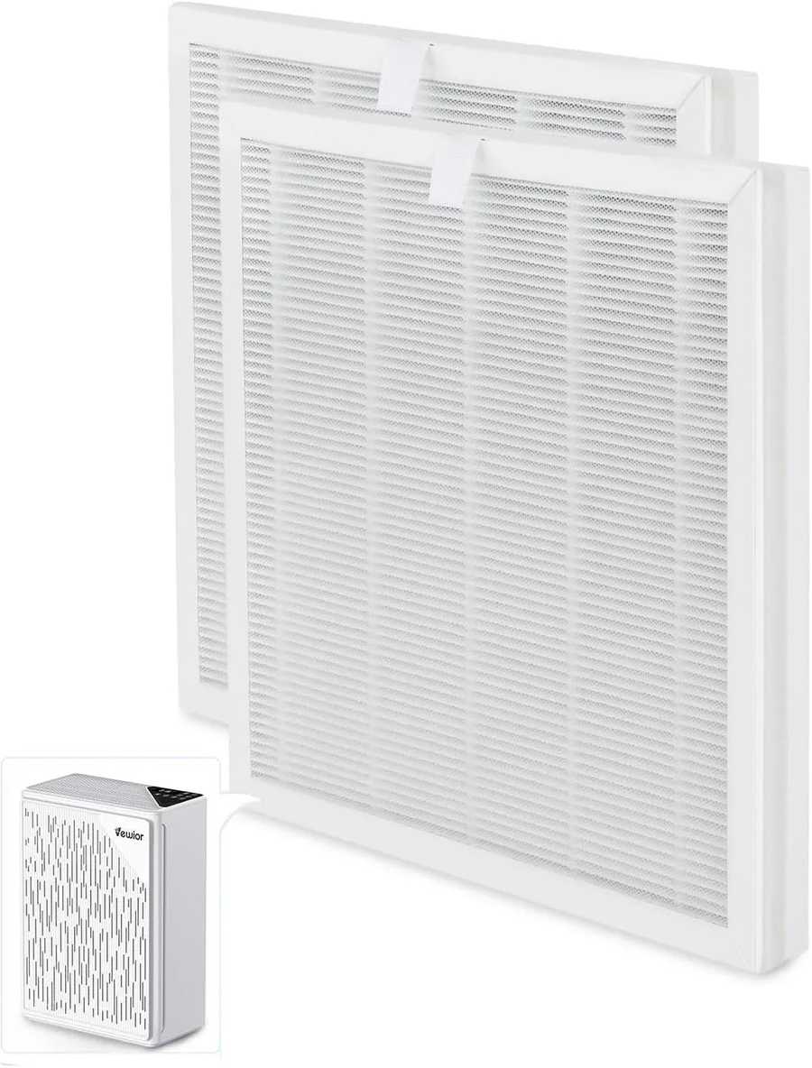 (2 PCS) VEWIOR H13 True HEPA Replacement Filter for ClearAir-A6 Air Purifier, Captures 99.97% Dust, Smoke, Pet Dander, Compatible with A6 Model Default Title