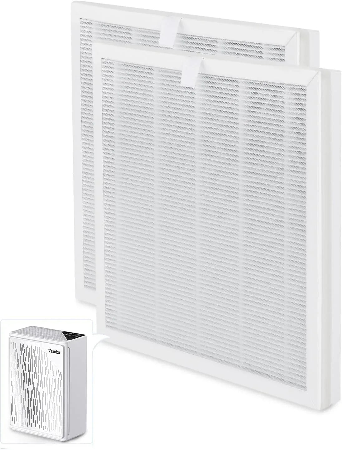 (2 PCS) VEWIOR H13 True HEPA Replacement Filter for ClearAir-A6 Air Purifier, Captures 99.97% Dust, Smoke, Pet Dander, Compatible with A6 Model Default Title