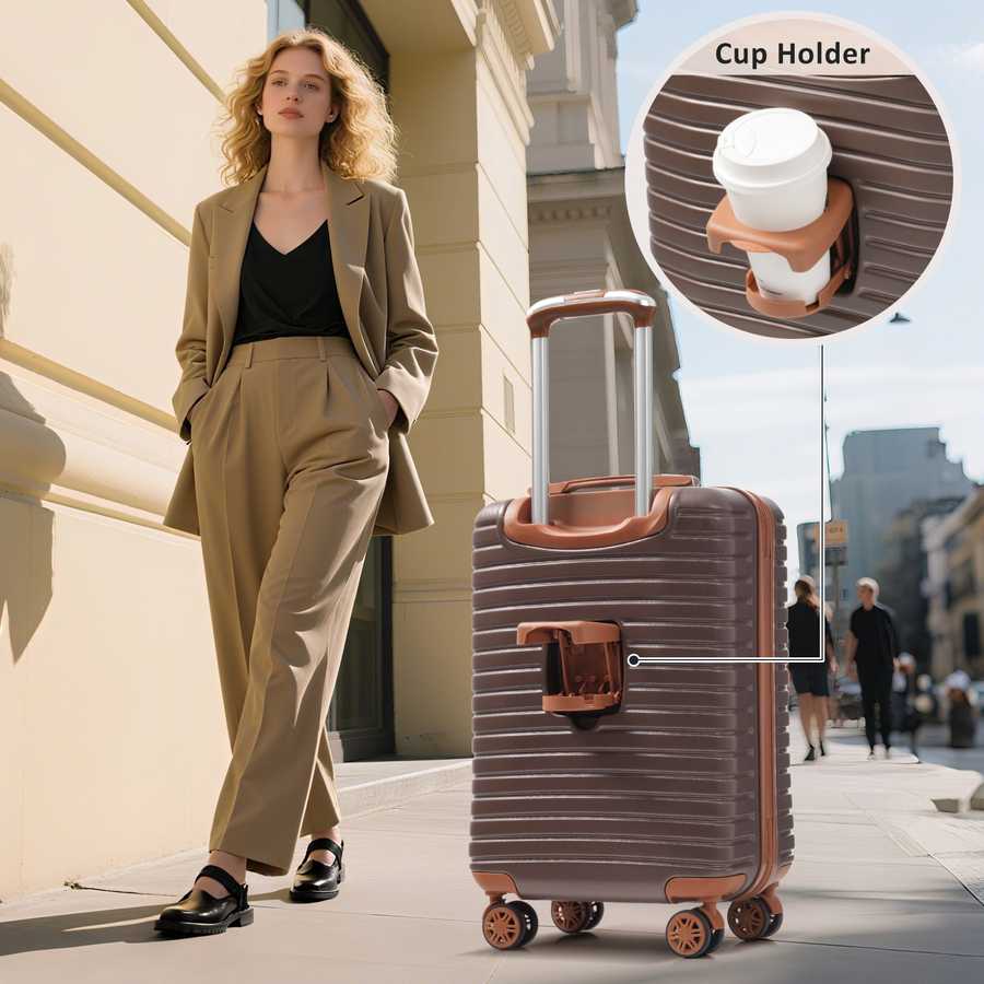 Hardshell Luggage Set with TSA Lock, 360° Spinner Wheels