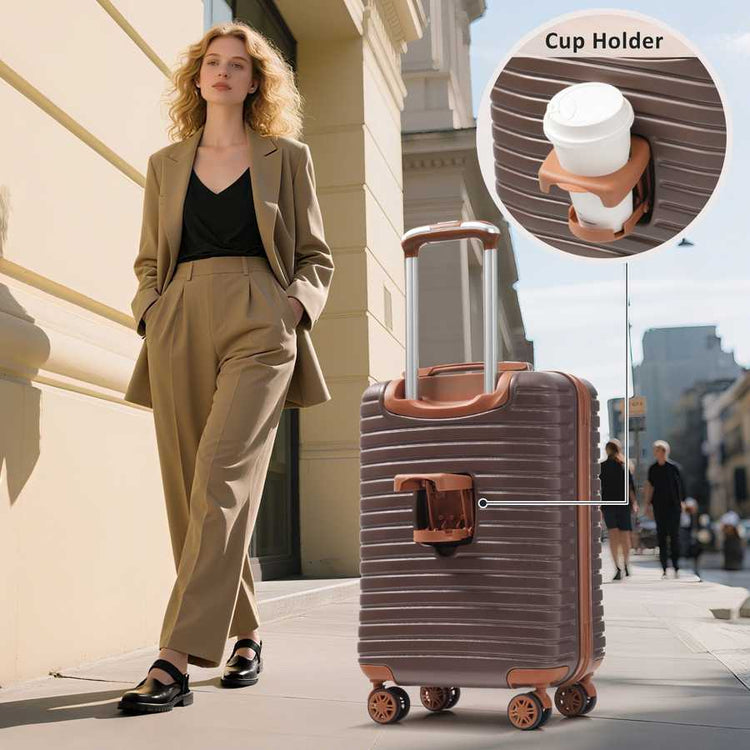 Hardshell Luggage Set with TSA Lock, 360° Spinner Wheels