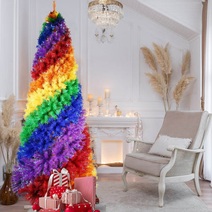 MLNshops Rainbow Spiral Christmas Tree - Vibrant Holiday