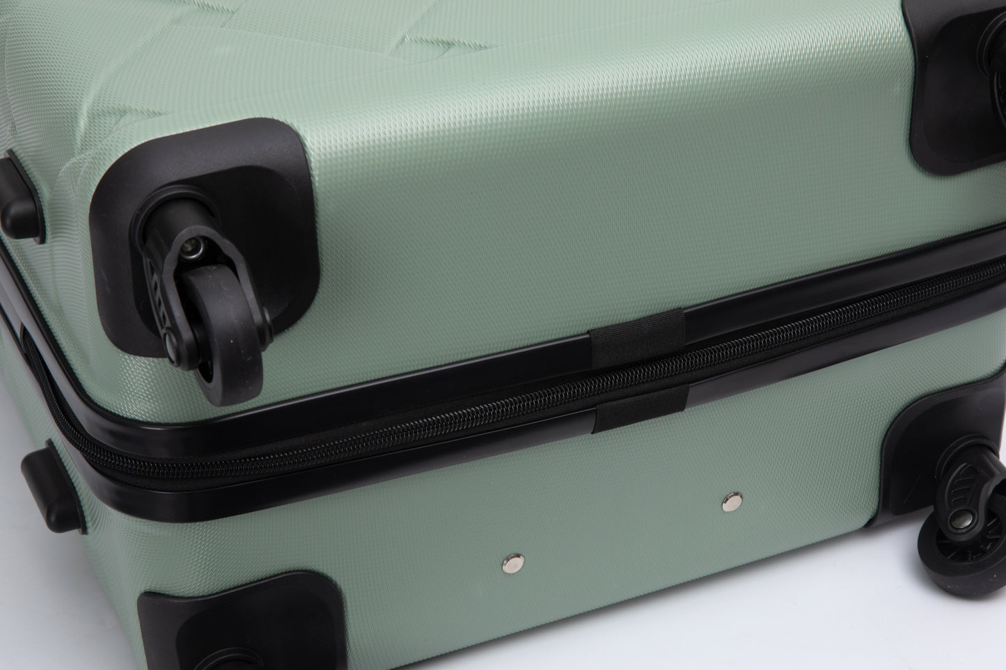 Hardshell Suitcase with Spinner Wheels ABS Luggage Sets Lightweight Durable Suitcase,8-Piece Set (20/24/28+portable handbag + 4 pieces storage bag set) , GREEN