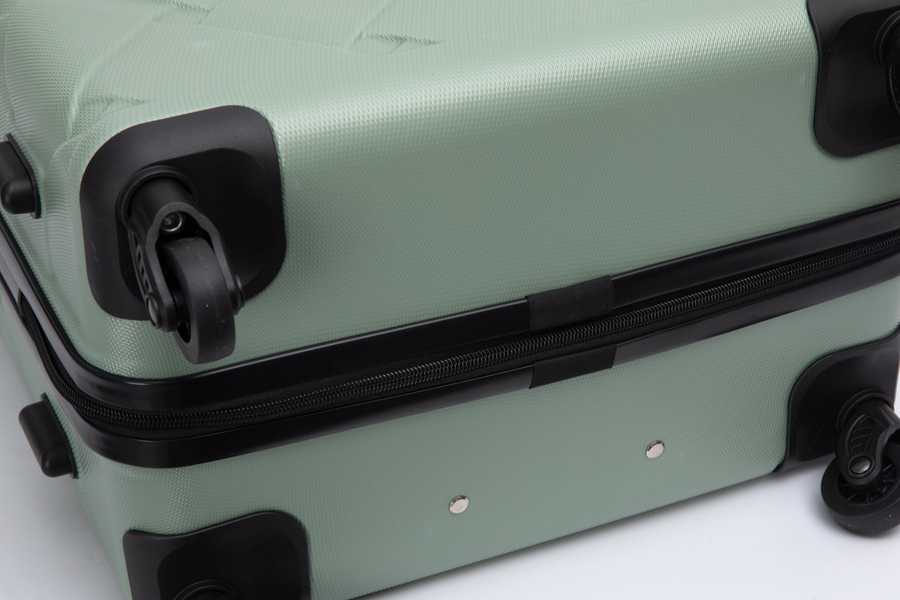 Hardshell Suitcase with Spinner Wheels ABS Luggage Sets Lightweight Durable Suitcase,8-Piece Set (20/24/28+portable handbag + 4 pieces storage bag set) , GREEN